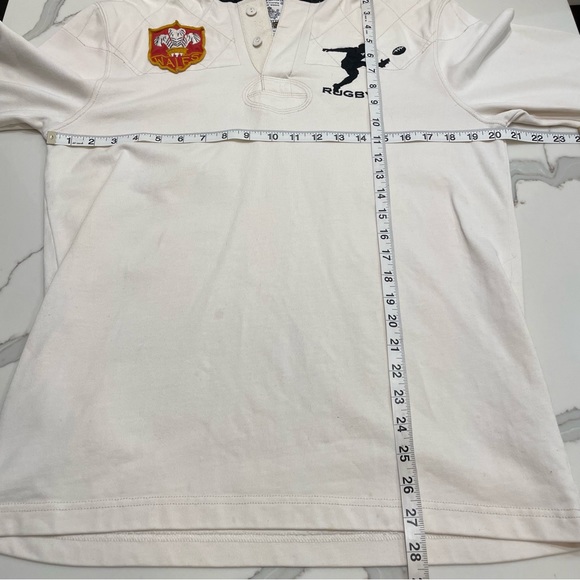 Vtg Ralph Lauren Wales Dragon Rugby Long Sleeve Hooded #2 Jersey Shirt Mens S - Picture 11 of 13